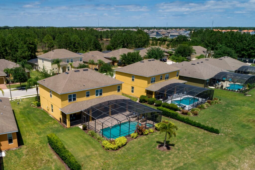 Villa Belvedere - Aerial Pool Deck view
